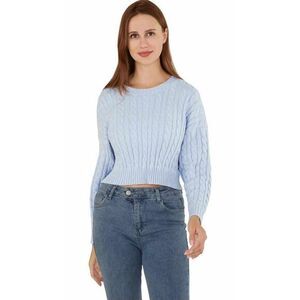NEW Women's Lemon Girl‎ Knit Pullover Sweater Long Sleeve Size 2XL (Blue)  (F47)